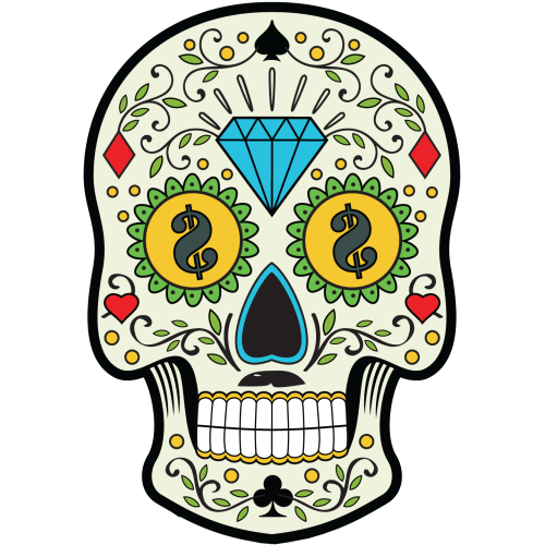 Autocollant Calavera - Tete De Mort Mexicaine
