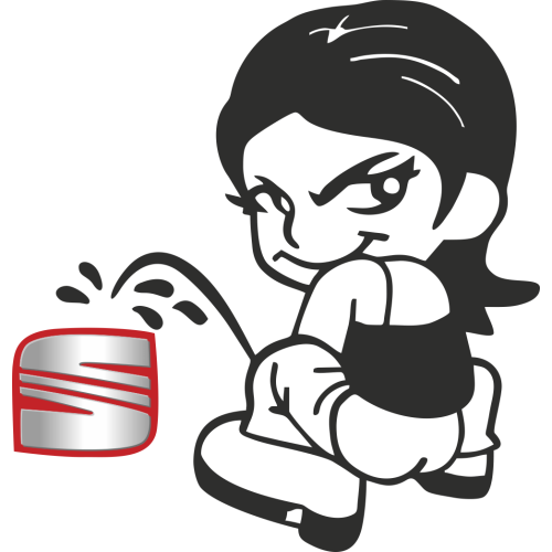 Autocollant Piss Girl Seat