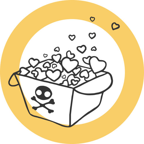 Autocollant Bd 2 Coeur