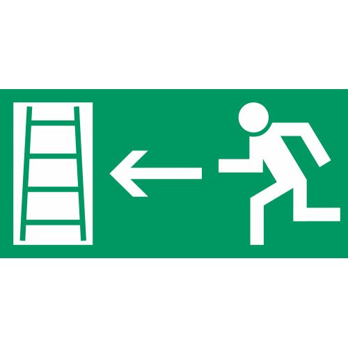 Autocollant Signalisation Sortie Secours Echelle 1