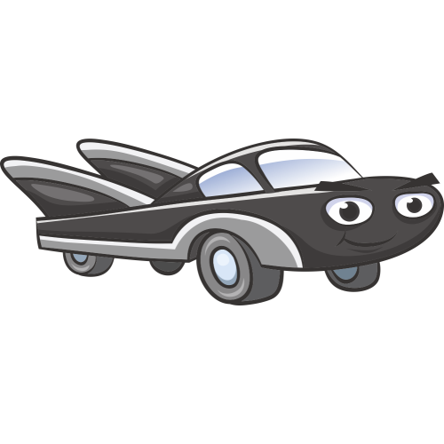 Autocollant Voiture Enfant Course Noire