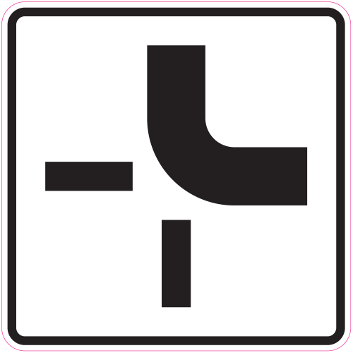 Autocollant Panneau Indication Route Prioritaire