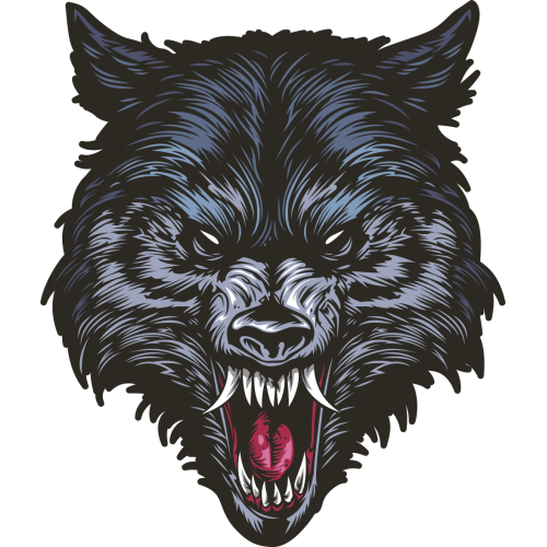 Autocollant Logo Loup