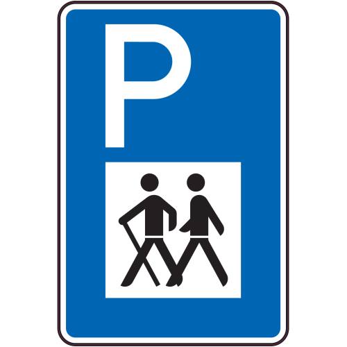 Autocollant Panneau Indication Parking Pour Randonnée