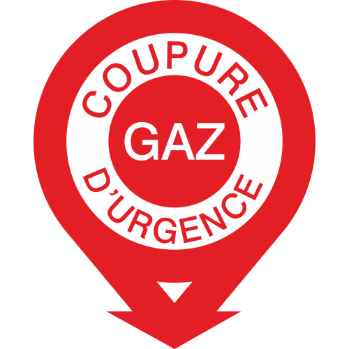 Autocollant Coupure Gaz D'urgence