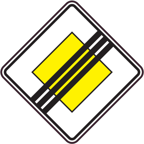 Autocollant Panneau Indication Fin De Priorité