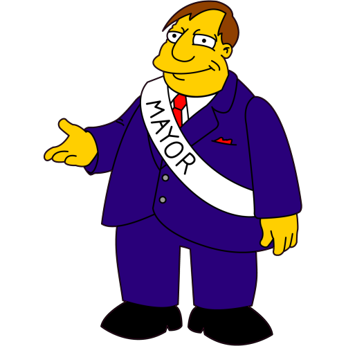 Autocollant Mayor Quimby - Simpsons