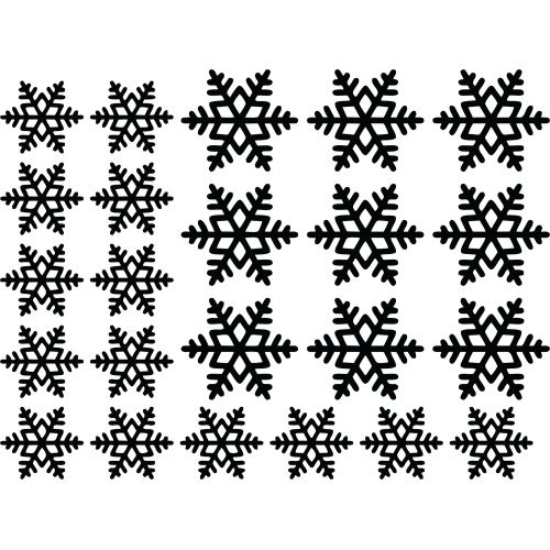 Sticker Grille De Flocons De Neige