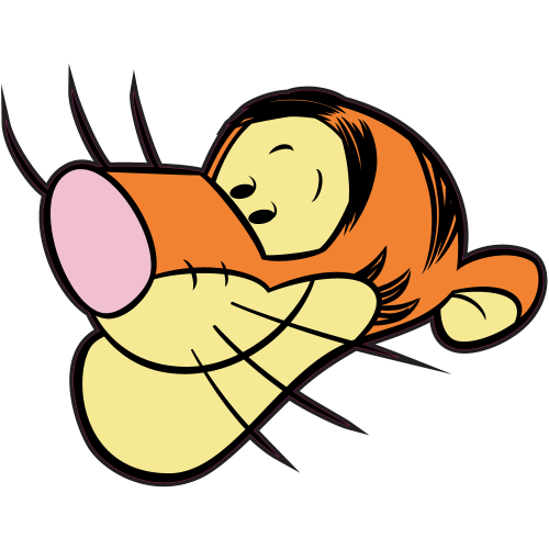 Autocollant Tete Tigrou