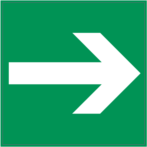 Autocollant Panneau Indication Indication Sortie Droite