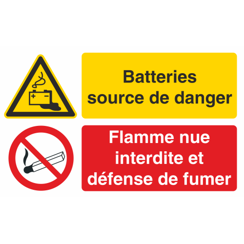 Autocollant Batteries Source De Danger