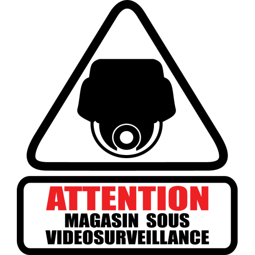 Autocollant Magasin Soius Surveillance