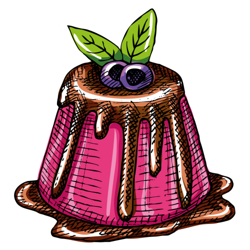 Autocollant Pâtisserie Flan Myrtilles 2