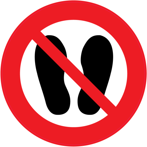 Autocollant Panneau Interdiction De Marcher