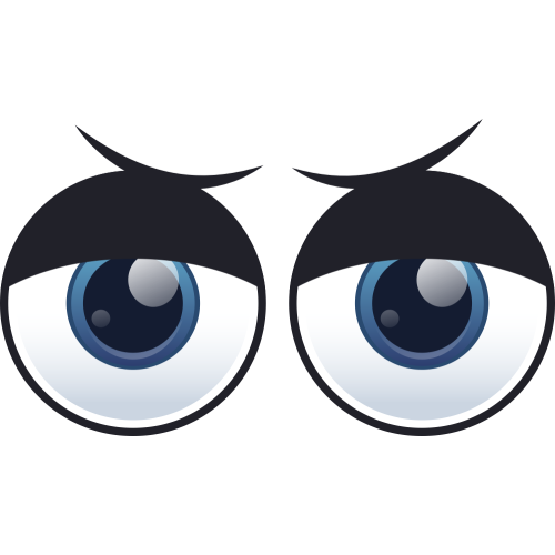 Autocollant Yeux Perplexes