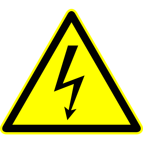 Autocollant Panneau Danger Electrocution