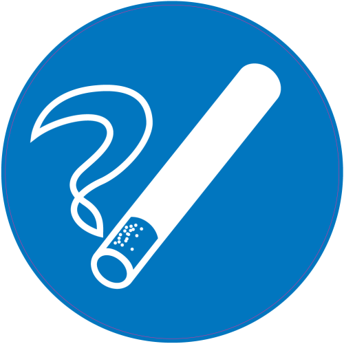 Autocollant Panneau Obligation Fumer à Cet Endroit