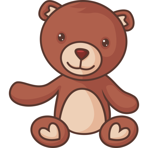 Autocollant Ours En Peluche Mignon