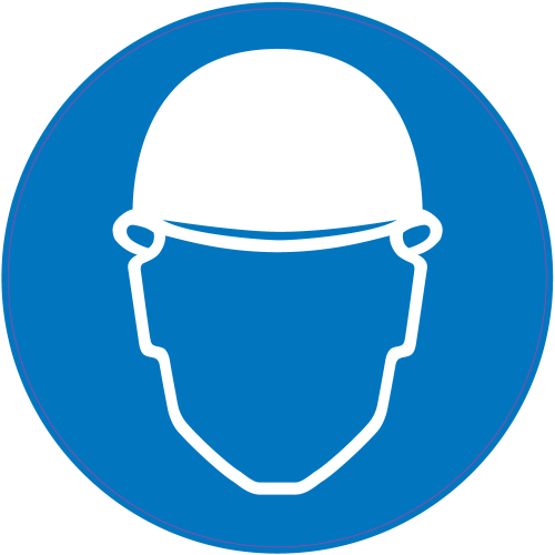 Autocollant Panneau Obligation Porter Casque De Sécurité