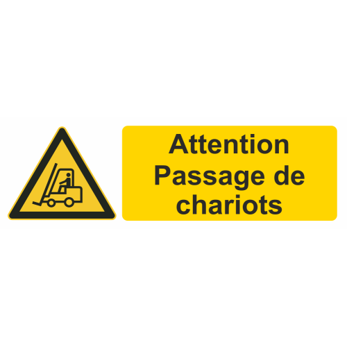 Autocollant Danger Attention Passage De Chariots