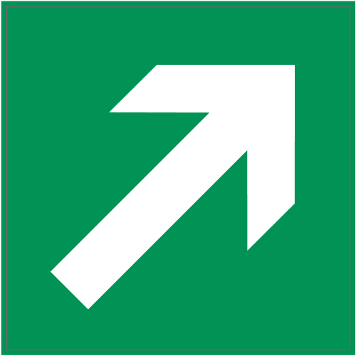 Autocollant Panneau Indication Sortie Haut Droite