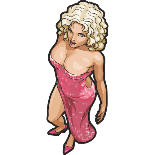 Autocollant Sexy Femme