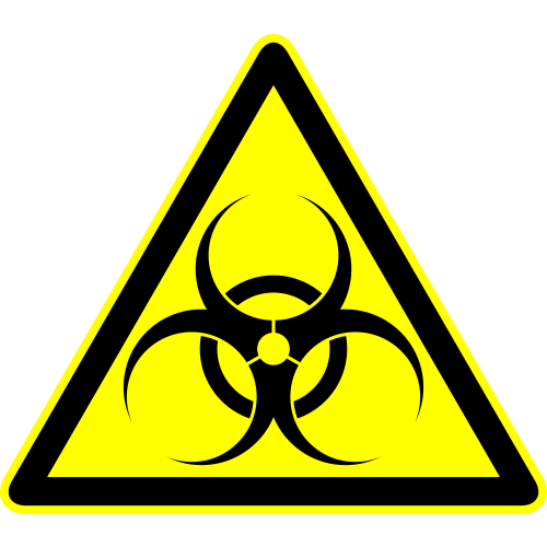 Autocollant Panneau Danger Biologique 1