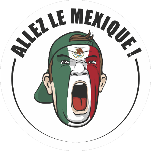 Autocollant Football Allez Le Mexique