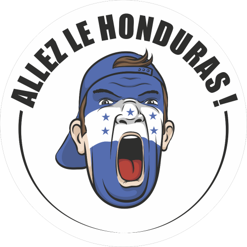 Autocollant Football Allez Le Honduras