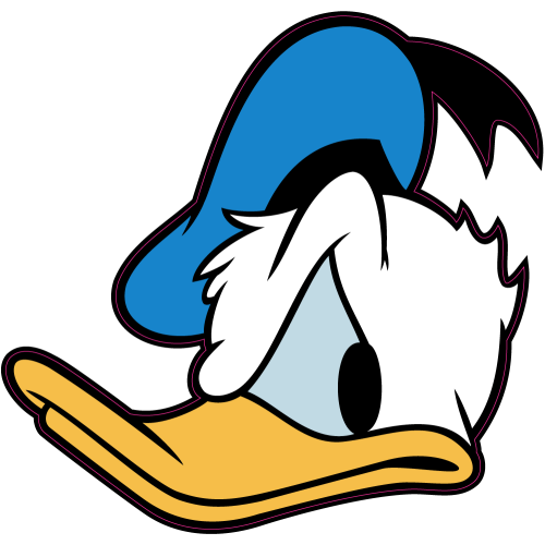 Autocollant Tete Donald