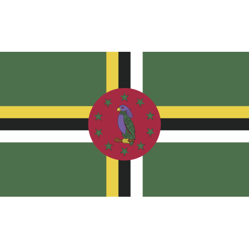 Autocollant Drapeau Dominique