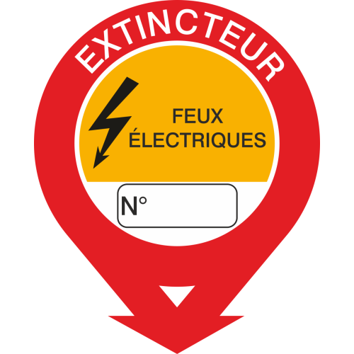Autocollant Signalisation Extincteur Feux Electrique