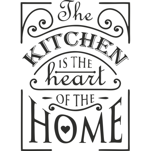 Sticker La Cuisine Est Le Coeur De La Maison