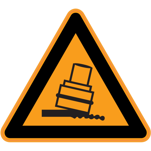 Autocollant Panneau Danger Risque De Basculement