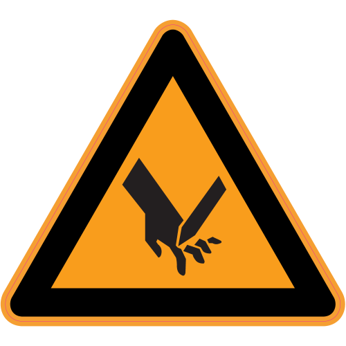Autocollant Panneau Danger Risque De Coupures