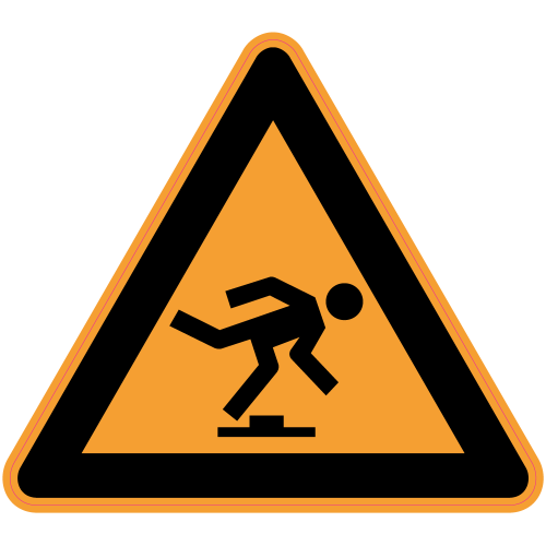 Autocollant Panneau Danger Risque De Trébucher