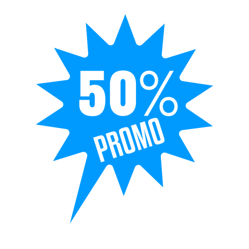 Autocollant Soldes 50% Promo