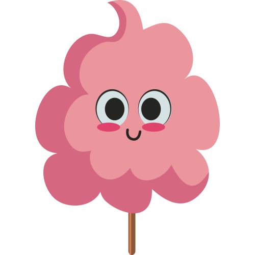 Autocollant Sucrerie Barbe à Papa