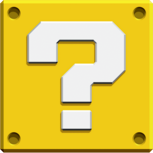 Autocollant Mario Block Mystere