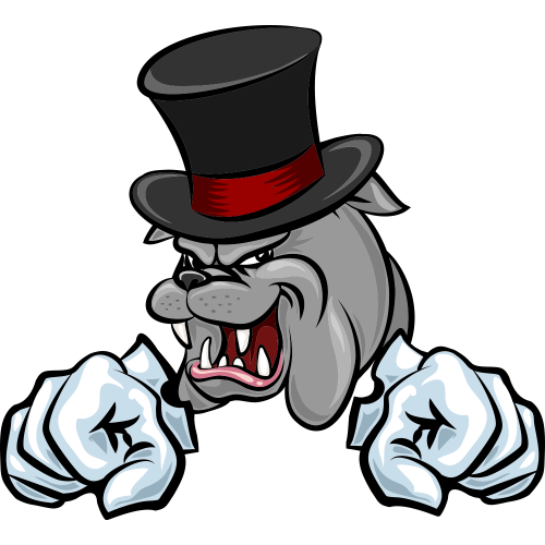 Autocollant Bouledogue Poing