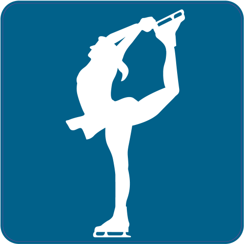 Autocollant Patinage Artistique Solo A