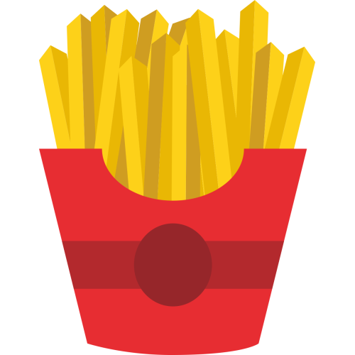 Autocollant Fast Food Sachet Frites