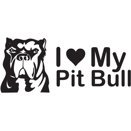 Sticker Jdm I Love My Pitbull
