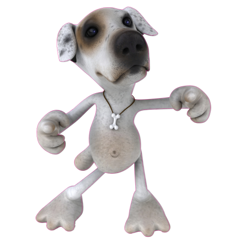 Autocollant Chien Rigolo