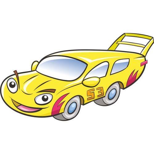 Autocollant Voiture Enfant Jaune