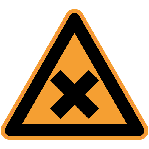 Autocollant Panneau Danger Produits Nocifs