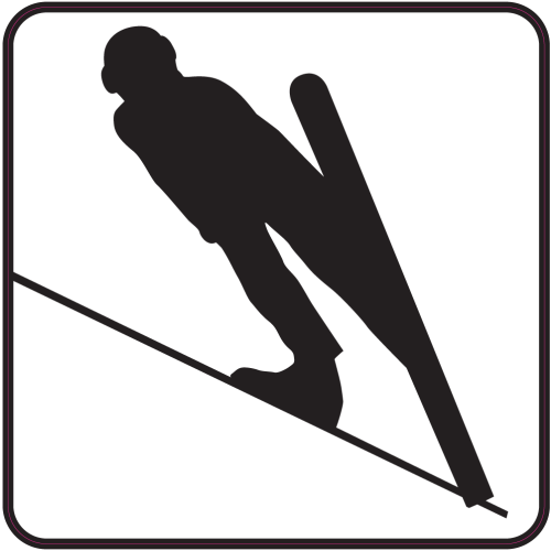 Autocollant Saut A Ski B