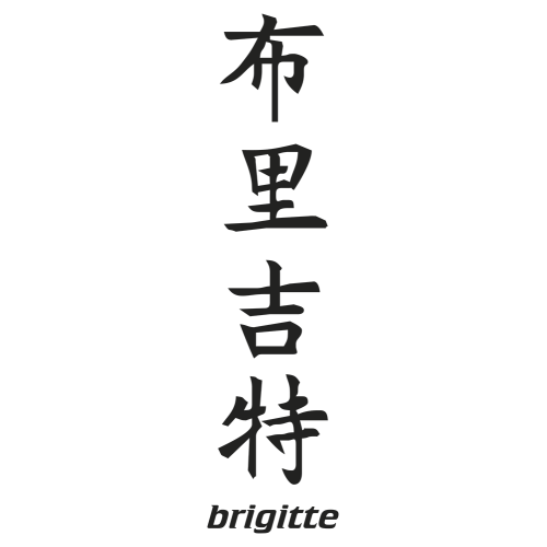 Sticker Prenom Chinois Brigitte