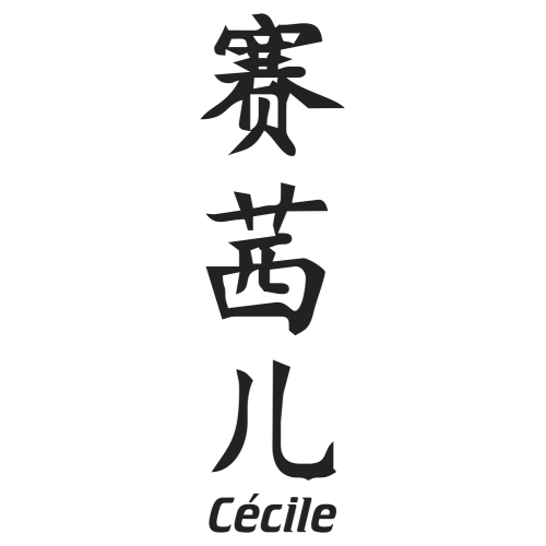 Sticker Prenom Chinois Cecile