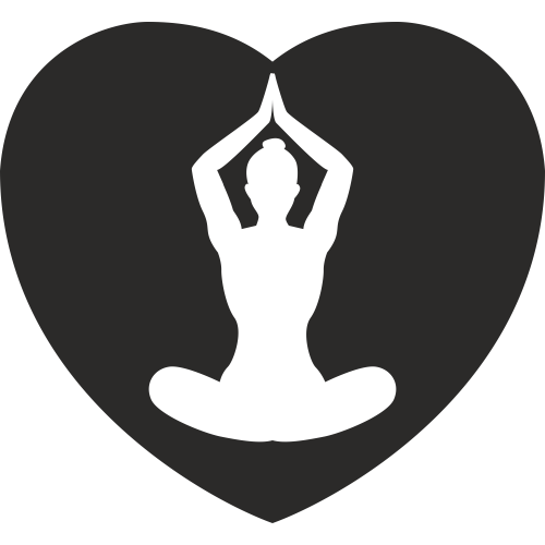 Sticker Logo Yoga Coeur